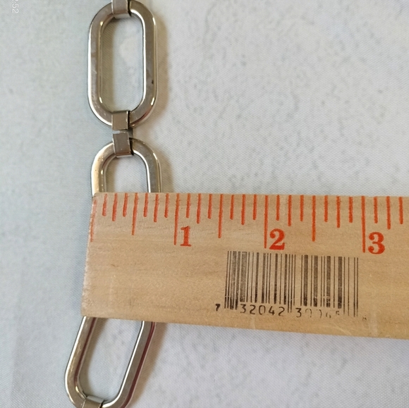 Women's Link Chain Belt Silver tone Adjustable Closure Preppy Sz 34.5" Unbranded - Picture 3 of 8